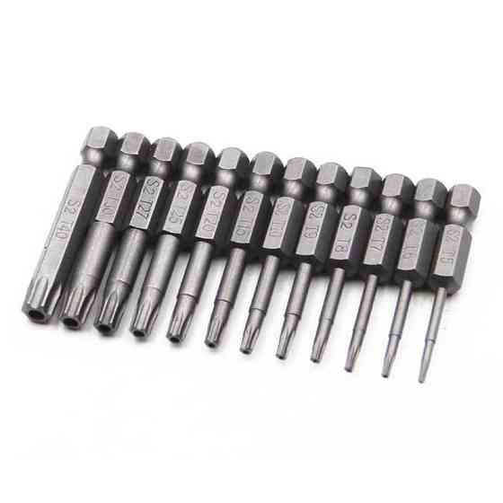 Набір бит Torx 11 шт, 75 мм, з магнітом Київ