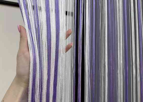 Штори-нитки "Кісея" з люрексом Бузковий з білим 300х300см 1 шт (61-096) Київ