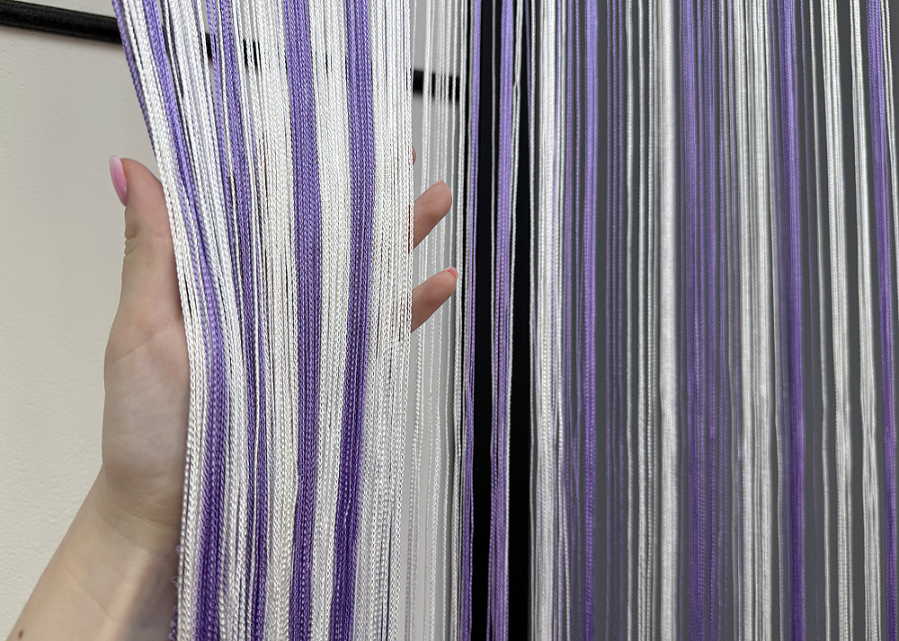 Штори-нитки "Кісея" з люрексом Бузковий з білим 300х300см 1 шт (61-096) Київ - фото 6