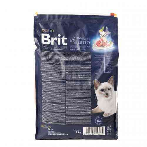 Сухий корм Brit Premium Cat by Nature Sterilized Lamb для стерилізованих котів, з ягням, 8 кг Київ
