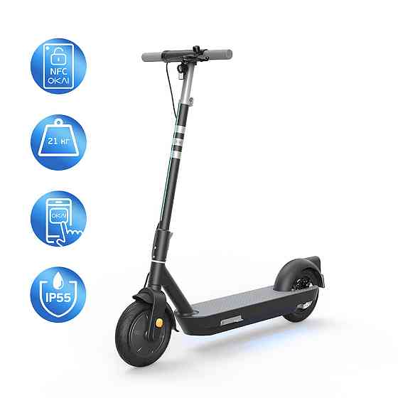 Електросамокат OKAI ES30-NEON PRO Black 10", 350(700)W, 14.7Ah, 80km, 25km\h, 25%, NFC, App, 21kg Київ