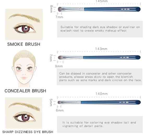 Набор кистей для макияжа из дерева и кукурузного волокна Киев