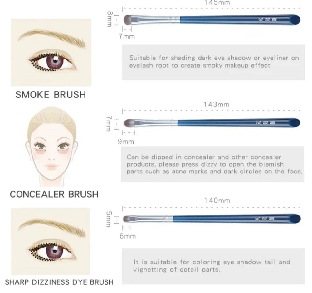 Набор кистей для макияжа из дерева и кукурузного волокна Киев - изображение 4