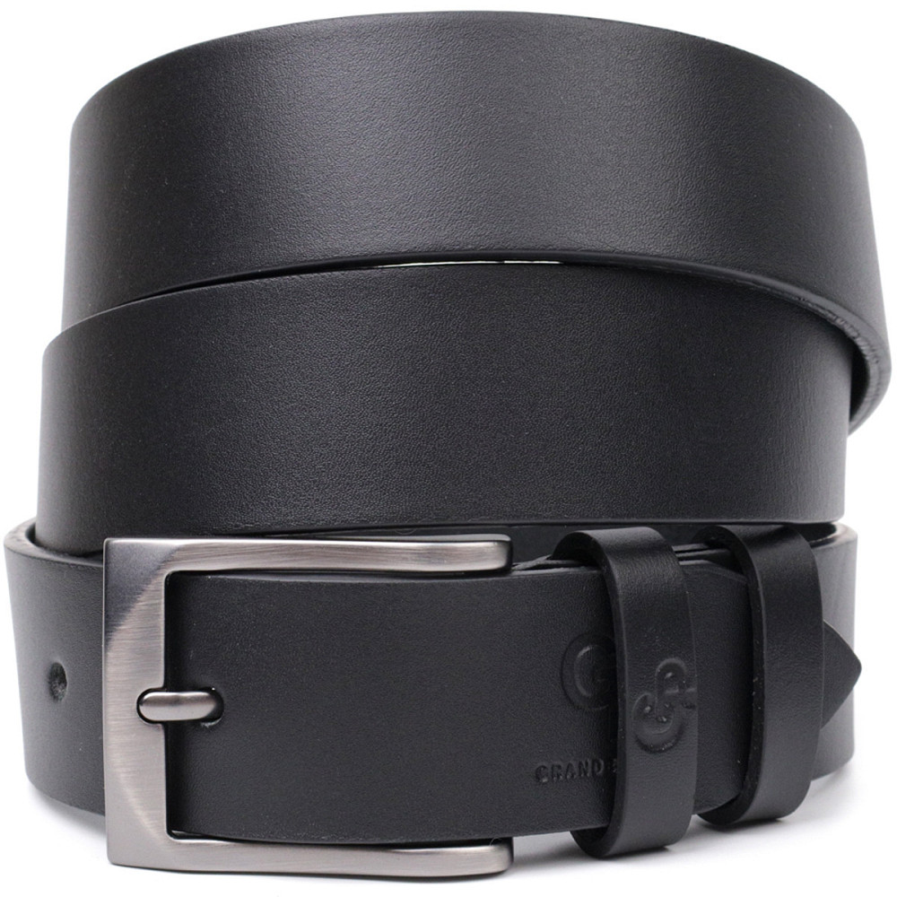 Стильний пояс під штани для чоловіків із натуральної шкіри Чорний (GRANDE PELLE) Київ - фото 5