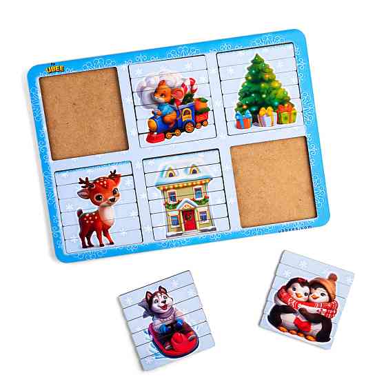 Розвиваючі пазли-палички "Новорічні" (ПСД229) PSD229 двосторонні Вінниця