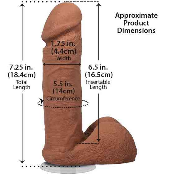 Фалоімітатор Doc Johnson The Realistic Cock ULTRASKYN - 6 Inch with Balls Caramel Sex Aura Київ