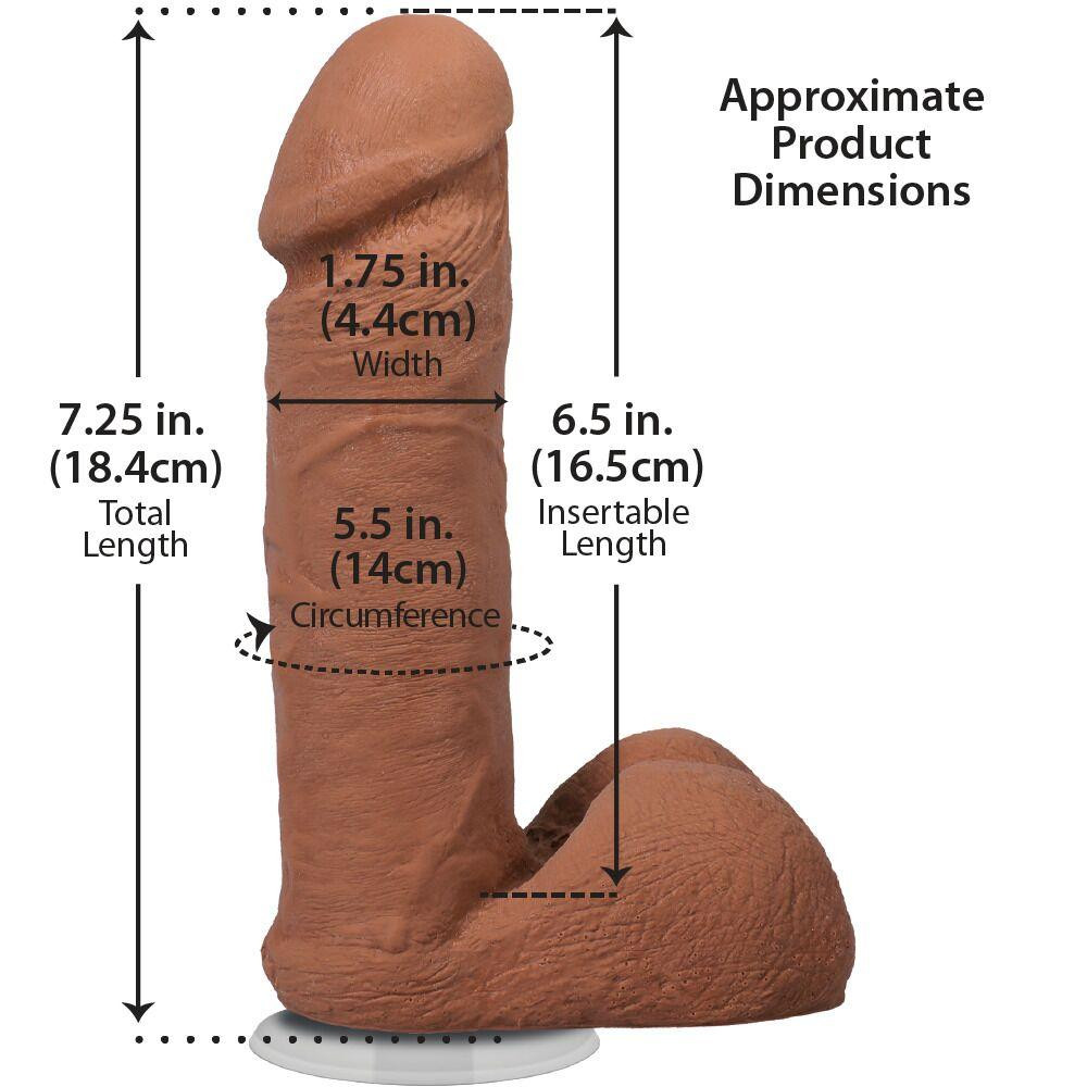 Фалоімітатор Doc Johnson The Realistic Cock ULTRASKYN - 6 Inch with Balls Caramel Sex Aura Київ - фото 5