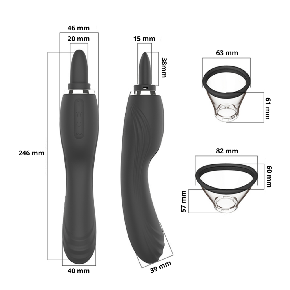 Вібратор - Erospace Sweet Play Clitoral Licking Tongue And Vibrator 2in1 A6 Sex Aura Київ - фото 9