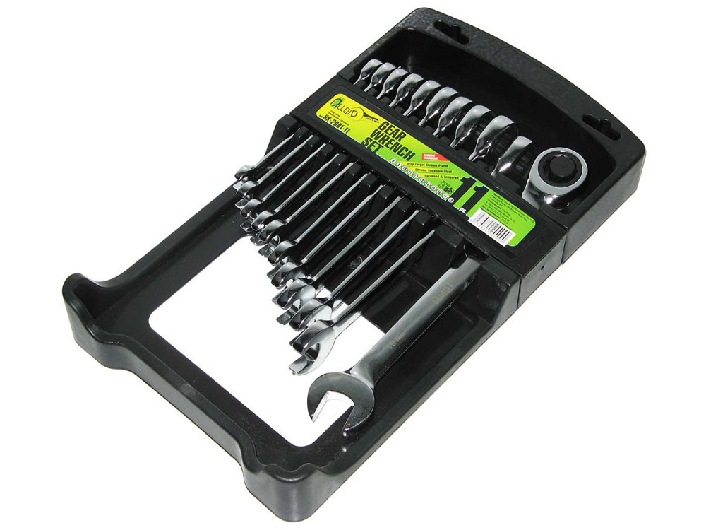 Набор ключей рожково-трещоточных 11шт 8-19 мм ALLOID НК-2081-11 (наб.) Винница - изображение 1