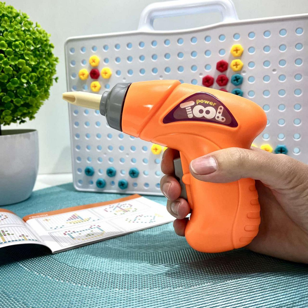 Дитяча мозаїка шуруповерт викрутка у валізі 150 деталей (M 5589) Чернігів - фото 10