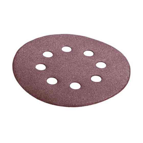 Круг наждачной на липучке с отверстиями 125 мм, бумага класс С, плотность 140 г/м2, К220, 5 ед. INTERTOOL BT-0590 Киев