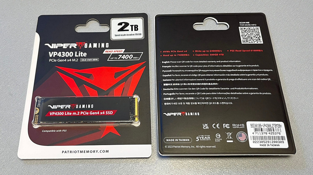 Накопичувач SSD 2TB Patriot VP4300 Lite M.2 2280 PCIe 4.0 x4 (VP4300L2TBM28H) M.2 2280 Харків - фото 6