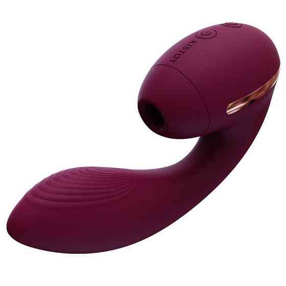 Вакуумний вібратор KISTOY Tina Mini Violet, вагінально-кліторальний Sex Aura Київ