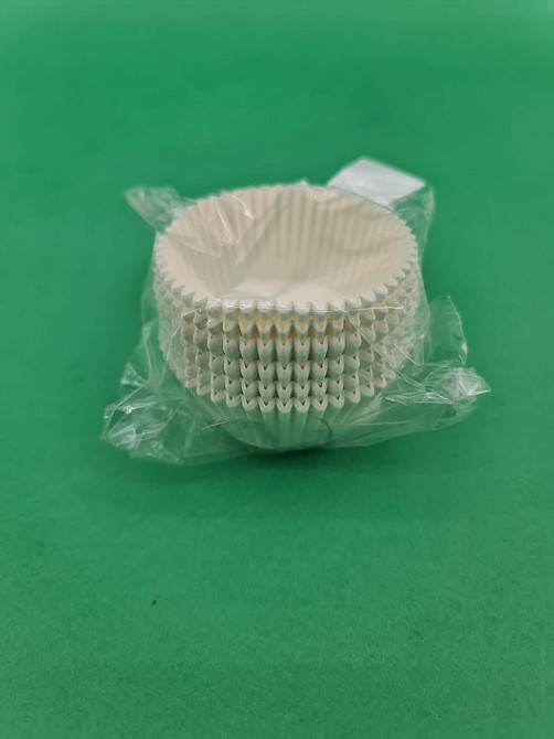 Тартолітка для кексів А7 "Кругла біла" D50 H30 (100 шт.) (1 уп.) Харків - фото 2