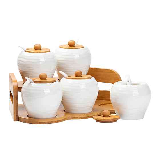 Набір фарфорових банок для сипучих продуктів, 5 шт. Київ