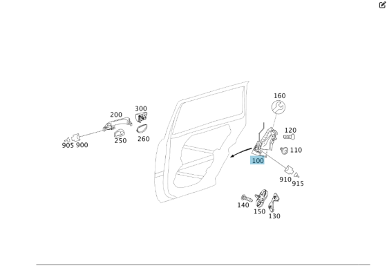 Mercedes-Benz  A1647303235 Замок задніх правих дверей GL X164 Одеса
