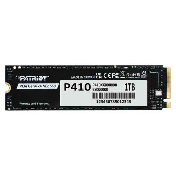 Накопичувач SSD M.2 Patriot P410 1TB NVMe 2280 PCIe Gen4 x4 5000/4500 TLC Одеса