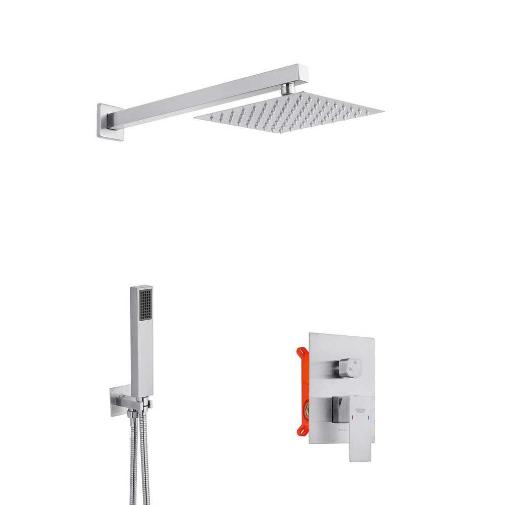 Набор 2 в 1 душевая система Kroner Edelstahl Kubus-ESG082 + смеситель Edelstahl Kubus-ESG010 Киев - изображение 2