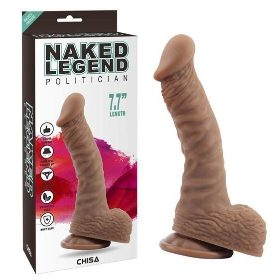 Фалоімітатор - Naked Legend Politician 7.7" Brown Sex Aura Київ - фото 1
