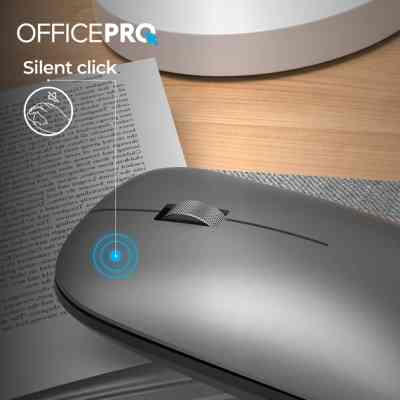 Мышка OfficePro M225G Silent Click Wireless Gray (M225G) Винница