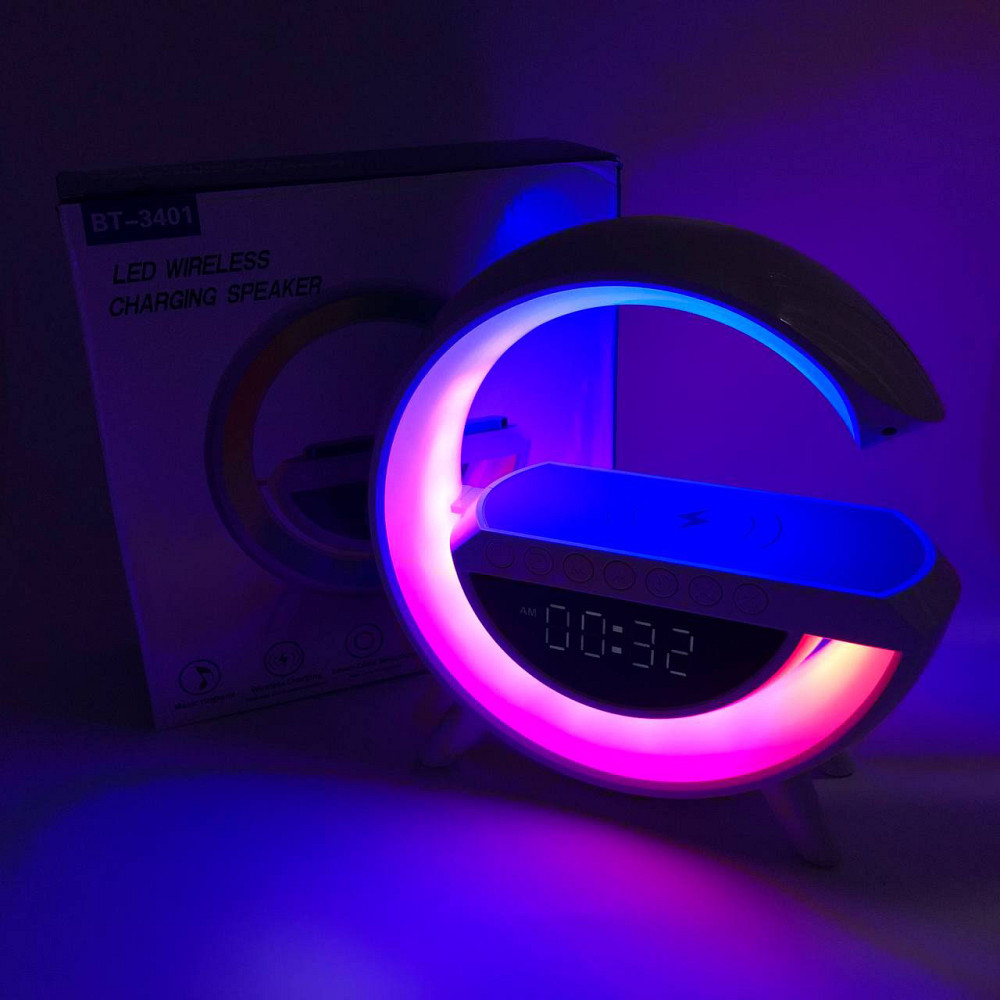 Настольный ночник с беспроводной зарядкой для телефона G-Smart BT-3401, Умная настольная лампа ночник QE-83 Львов - изображение 15