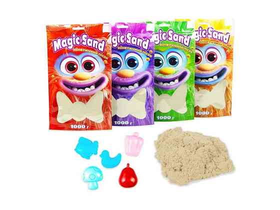 Кинетический песок Magic sand в пакете 39404-8 1кг Розовый ТМ STRATEG Киев
