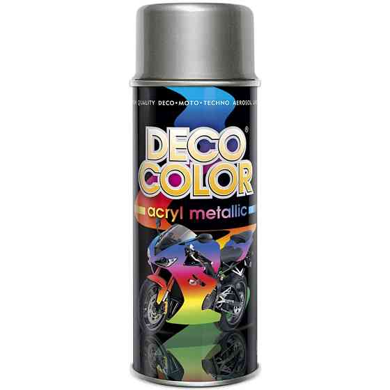 Металлик краска аэрозольная DecoColor серебристый 400мл Киев
