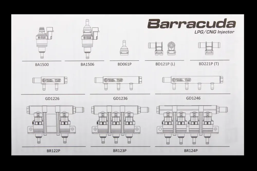 Форсунка ГБО Alex Barracuda 120 Нл/мин (4 шт. с рейкой и штуцерами) Винница - изображение 5
