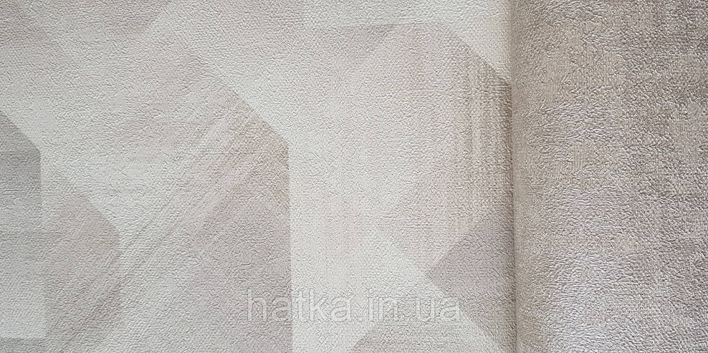 Шпалери вінілові на флізеліні Grandeco Universe метрові абстракція фігури 3д бежеві молочні Київ - фото 2