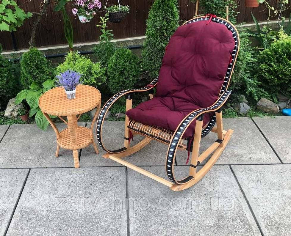 Кресло качалка с накидкой и плетеным столом Киев - изображение 2