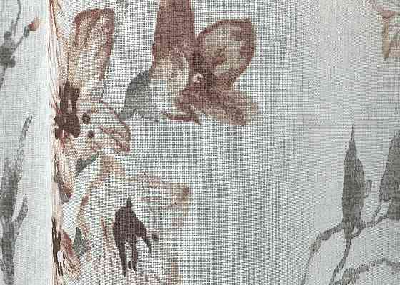 Тюль VR-Textil 1539т Flora Батист Білий з теракотово-сірим 400х270 см (42-1178) Київ