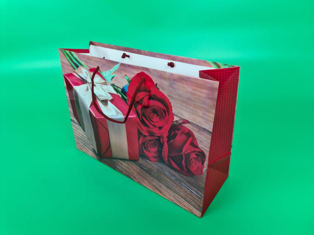 Бумажный большой горизонтальный пакет  36/22/10(артBG-136) (12 шт) Харьков - изображение 1