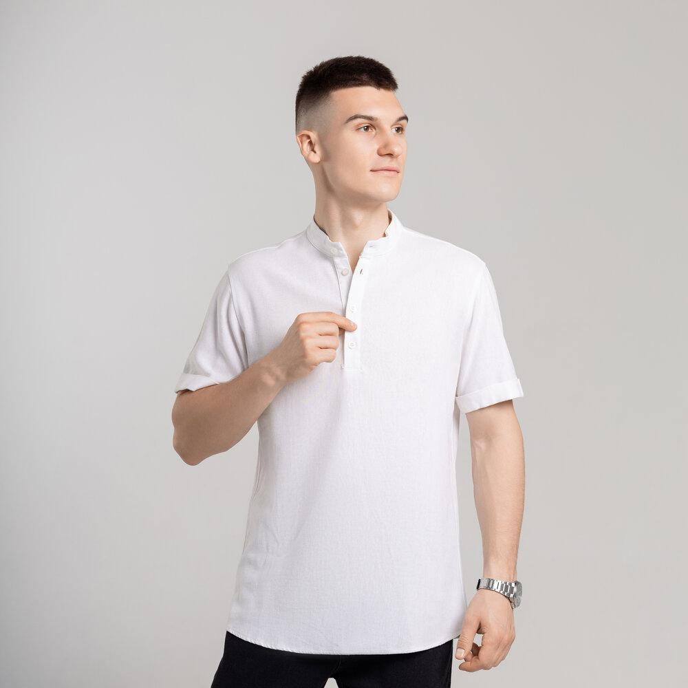 Чоловіча сорочка з коротким рукавом біла Pobedov Molodist' Київ - фото 6