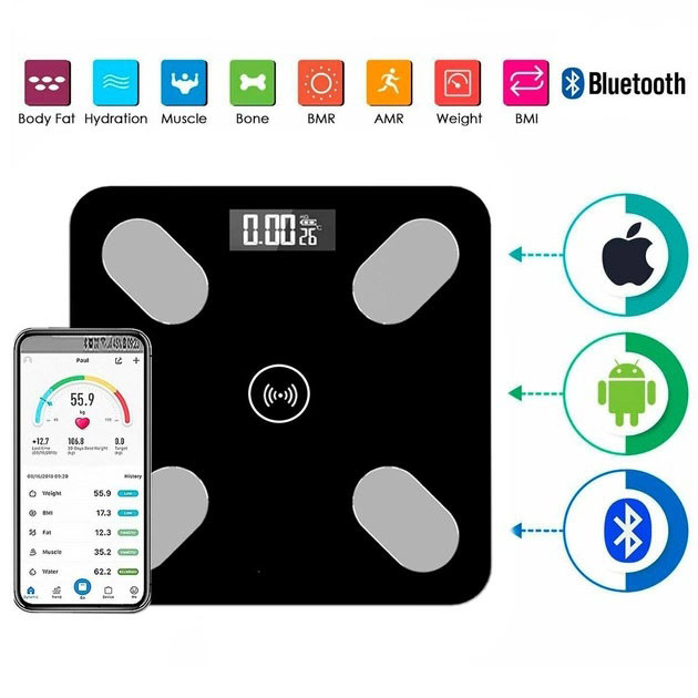 Умные спортивные весы, Весы для фитнес клубов, Умные весы для дома с Bluetooth Смарт с дисплеем HU-66 Киев - изображение 9