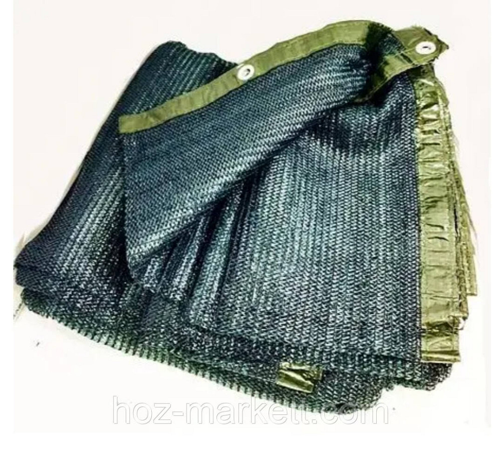 Сітка затінювальна з люверсами (кільцями) посилена.  Прошита сітка 6 х 5 м 95% тінь Харків - фото 10