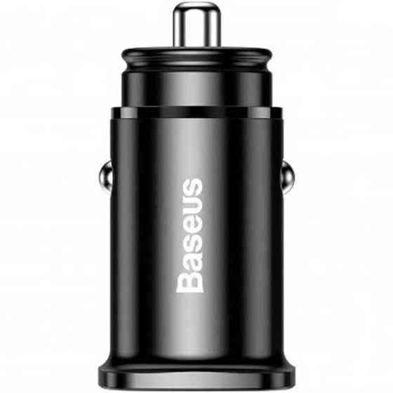 Автомобільний зарядний пристрій Baseus Square Metak QC 1 USB + Type-C 5 A 30 W Black Рівне