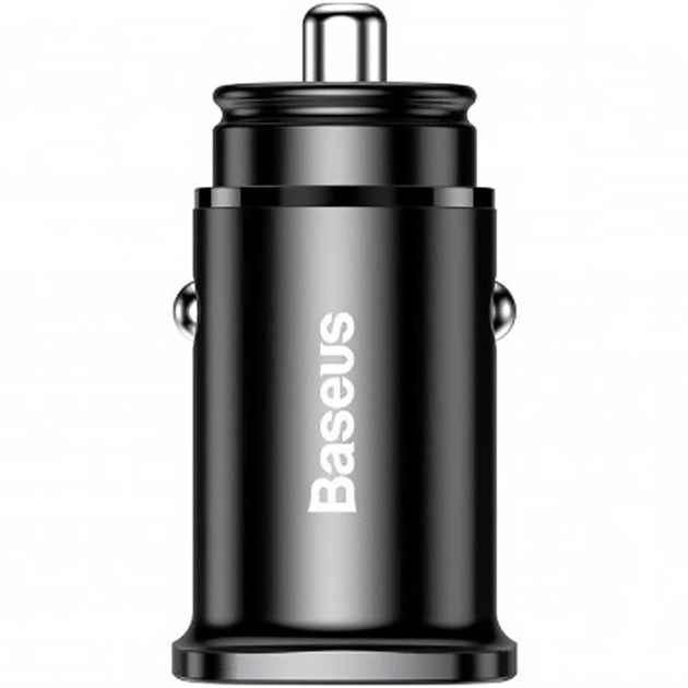Автомобільний зарядний пристрій Baseus Square Metak QC 1 USB + Type-C 5 A 30 W Black Рівне - фото 1