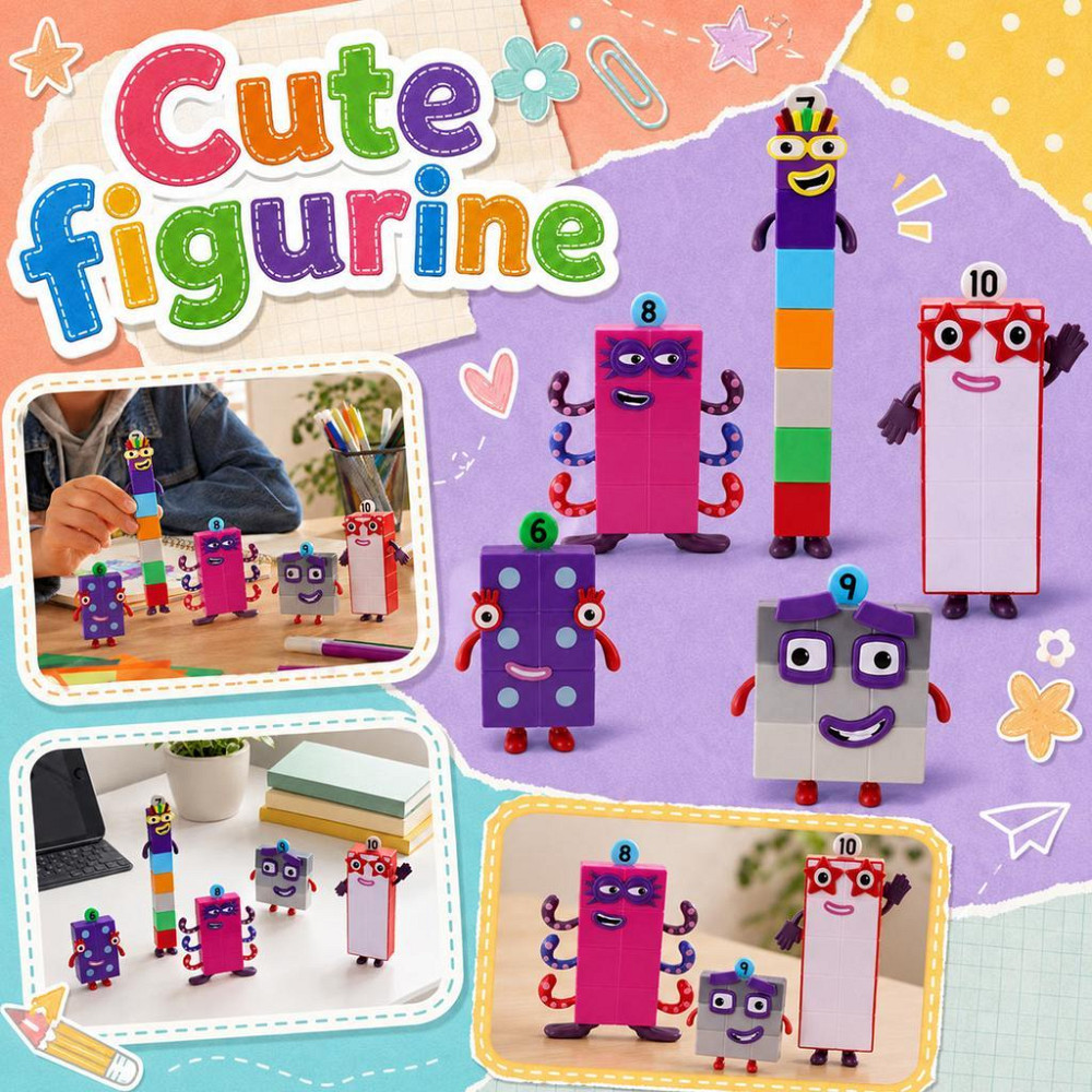 Набір ігрових фігурок Numberblocks Друзі від 6 до 10 Вінниця - фото 6