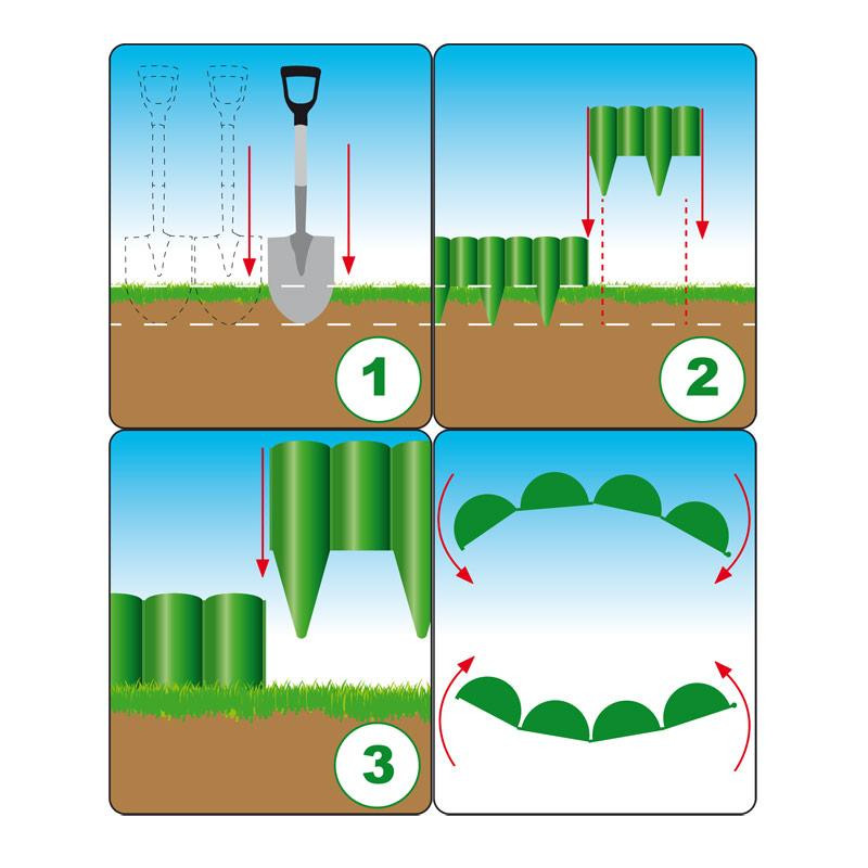 Декоративный садовый заборчик 2,5м графит PALGARDEN Bradas, Польша Киев - изображение 3