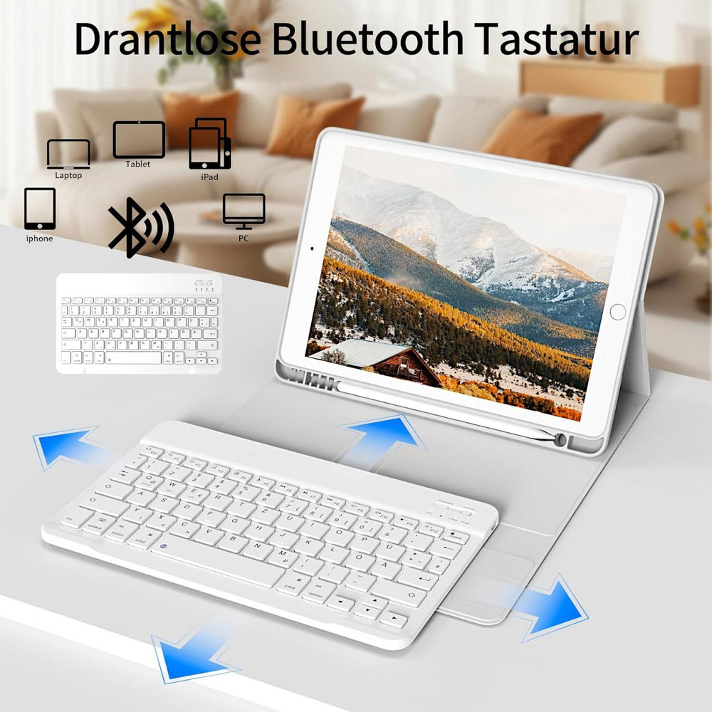 Защитный чехол с Bluetooth клавиатурой для iPad 9th/8th/7th Generation 10.2 Inch 2021/2020/2019 Днепр - изображение 6