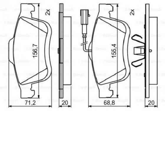 Гальмівні колодки Bosch дискові передні FORD Escort VII 1.3i,1.4i,1.6i,1.6i,8i — 01 0986460949 Харків