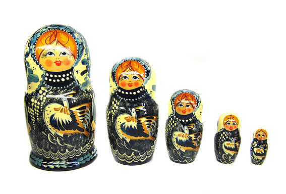 Статуэтка Матрешка деревянная 5 шт Киев - изображение 1