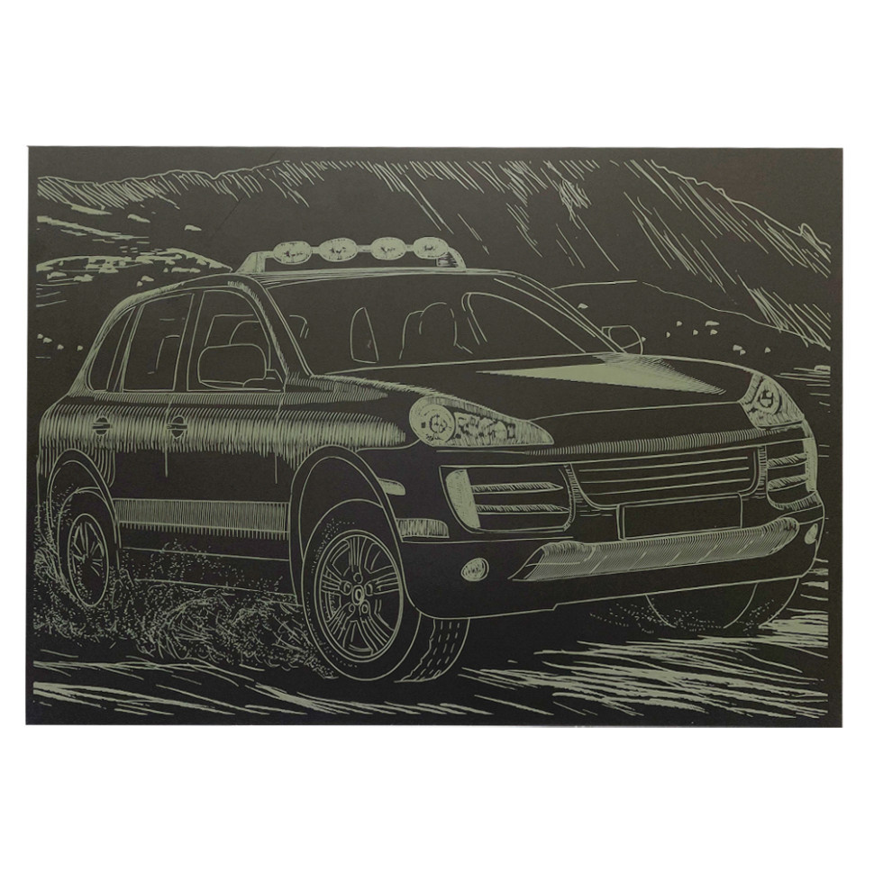 Гравюра А4 "Джип" ГрА4-14з економ варіант в пакеті 29,7х21 см Вінниця - фото 1
