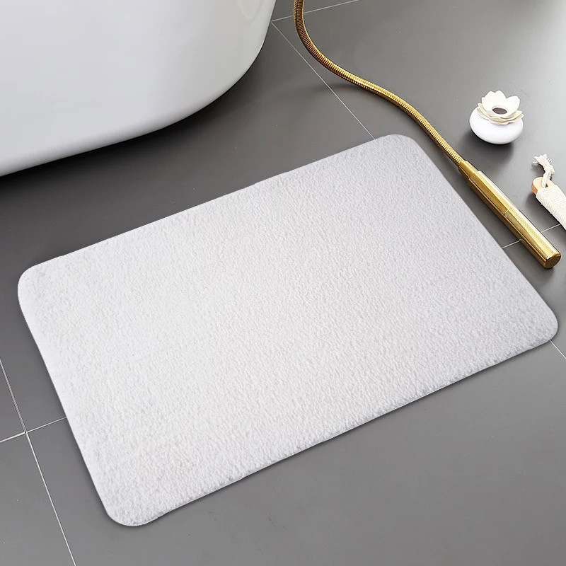 Коврик для ванны и душа Bathlux мягкий тканевой прорезиненный, нескользящий Белый Каменец-Подольский - изображение 1