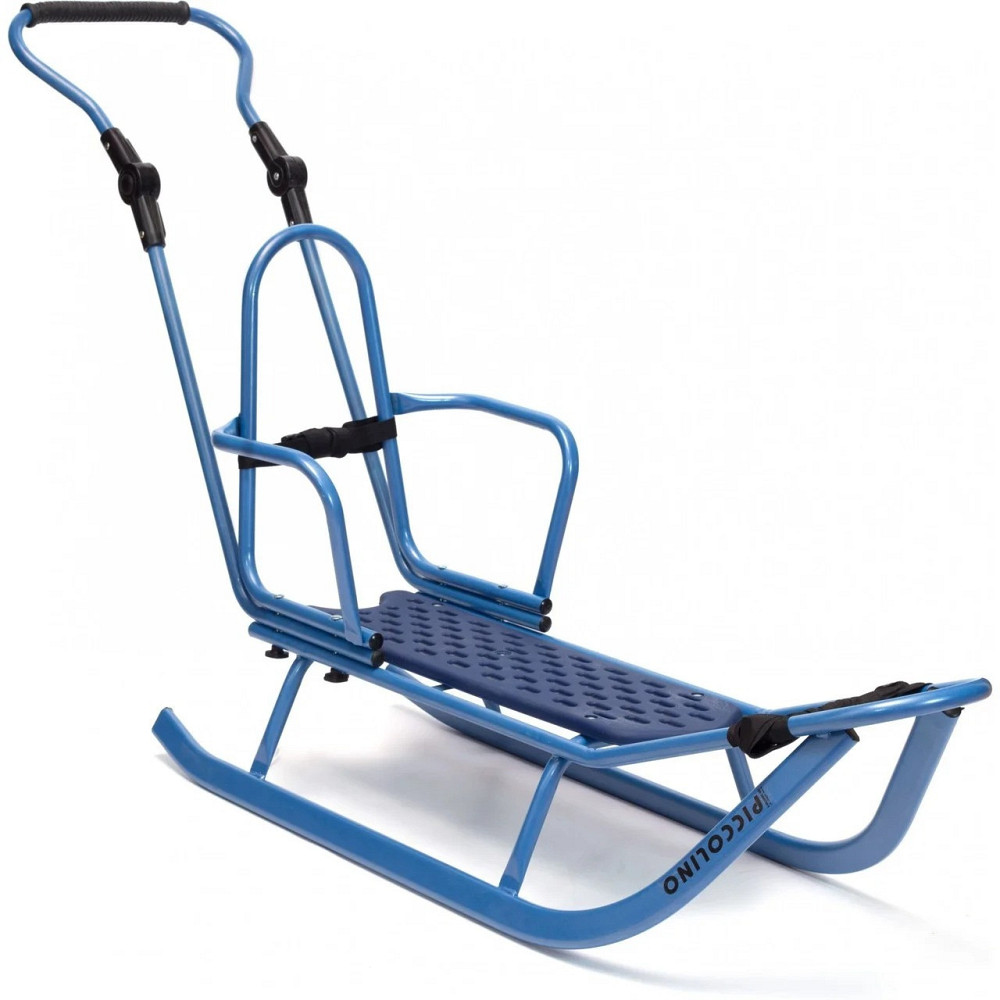 Санки дитячі Adbor Piccolino металеві зі спинкою і регульованою ручкою, для дітей Сірий Київ - фото 7