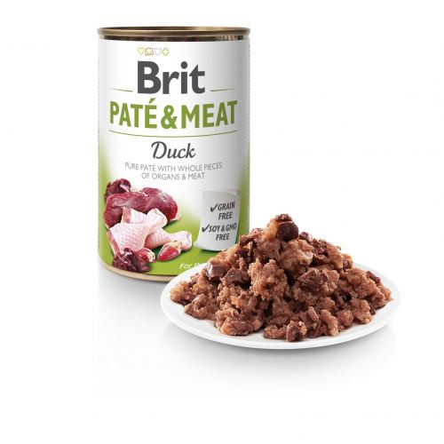 Корм влажний Brit Care Pate and Meat для дорослих собак з качкою 400 г Київ - фото 2
