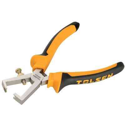 Кліщі Tolsen для зняття ізоляції 160 мм Ерго рукоятки (10013) Вінниця