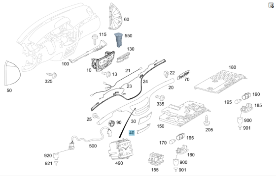 Mercedes-Benz  A2216800578 8L74 Нижня кришка механізму відсіку COMAND бежева S-class short W221 S-class long V221 Одеса