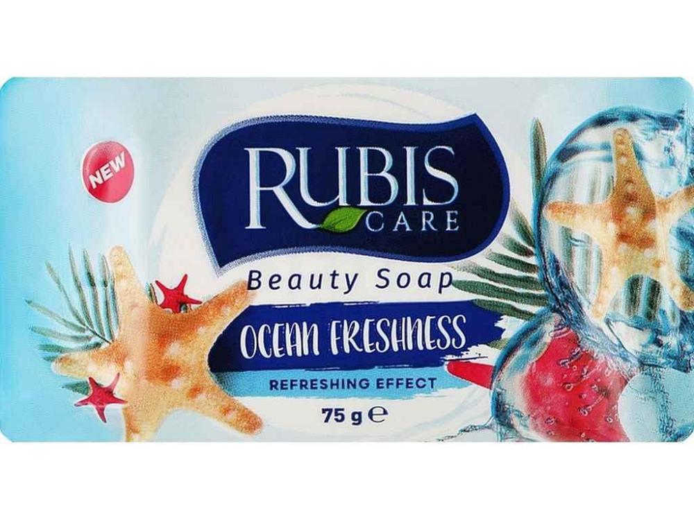 Мыло туалетное 75г Свежесть океана Care Ocean Freshness ТМ RUBIS Киев - изображение 1
