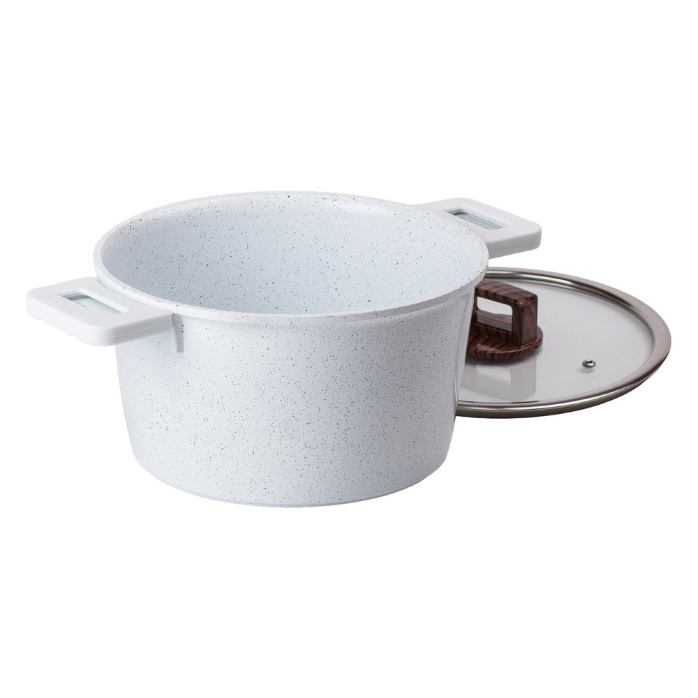 MGC Алюмінієва каструля з керамічним покриттям антипригарним Ø 24 см Біла MGC HP-4-441 Коломыя - изображение 3